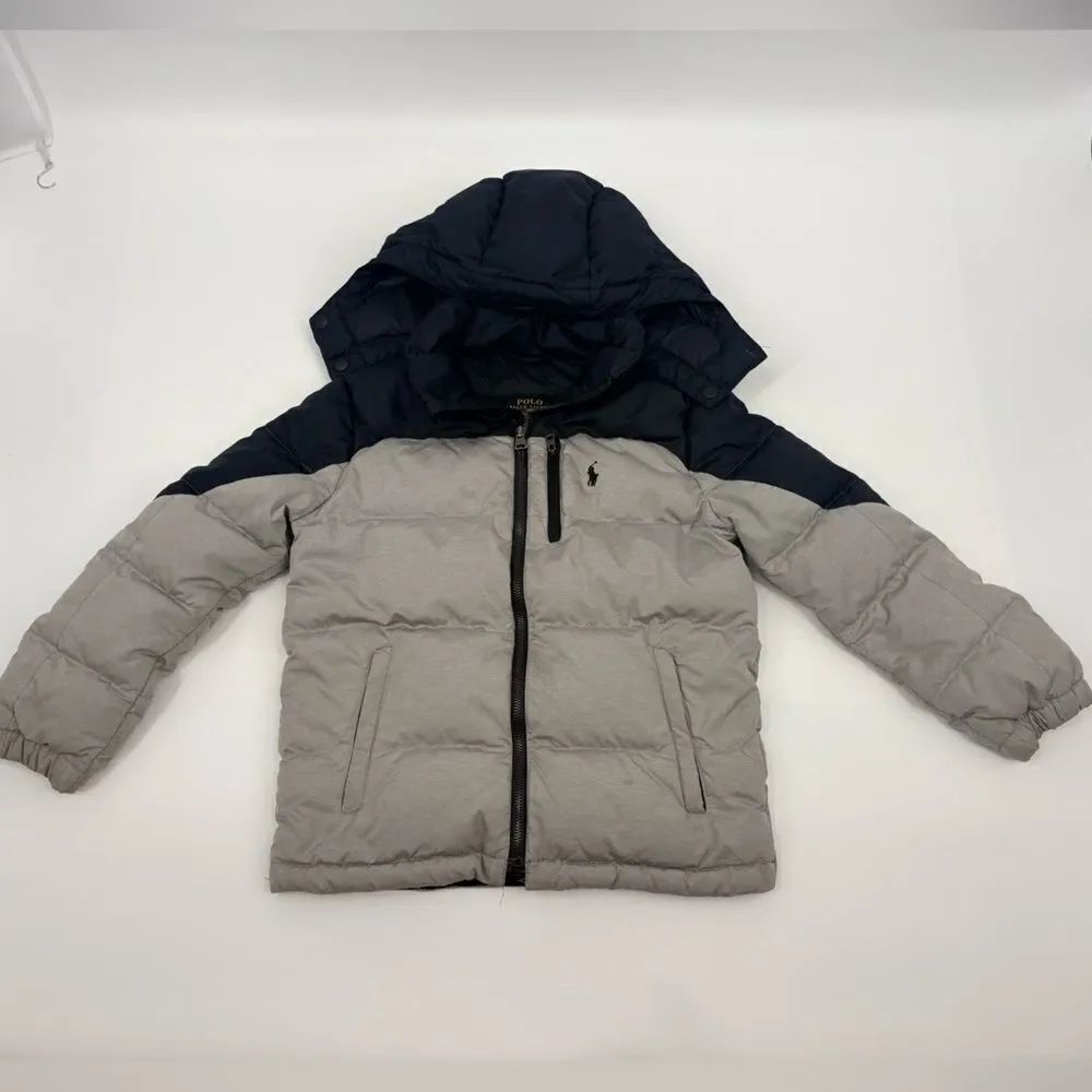 POLO | Kids Gray and Black Hooded Jacket